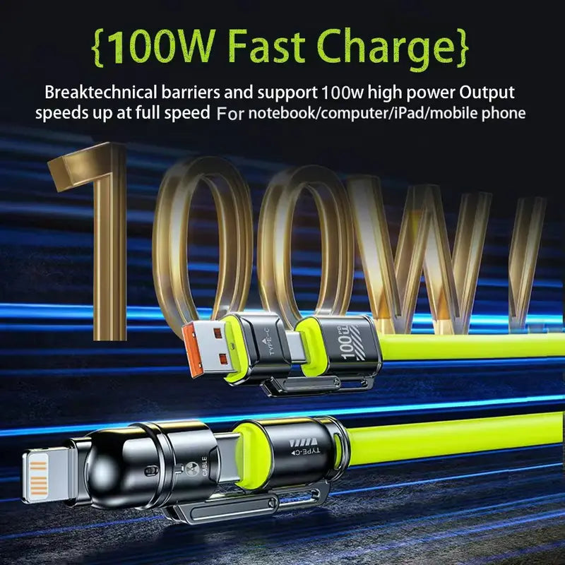 4-in-1 USB-C to Lightning Fast Charging Cable,