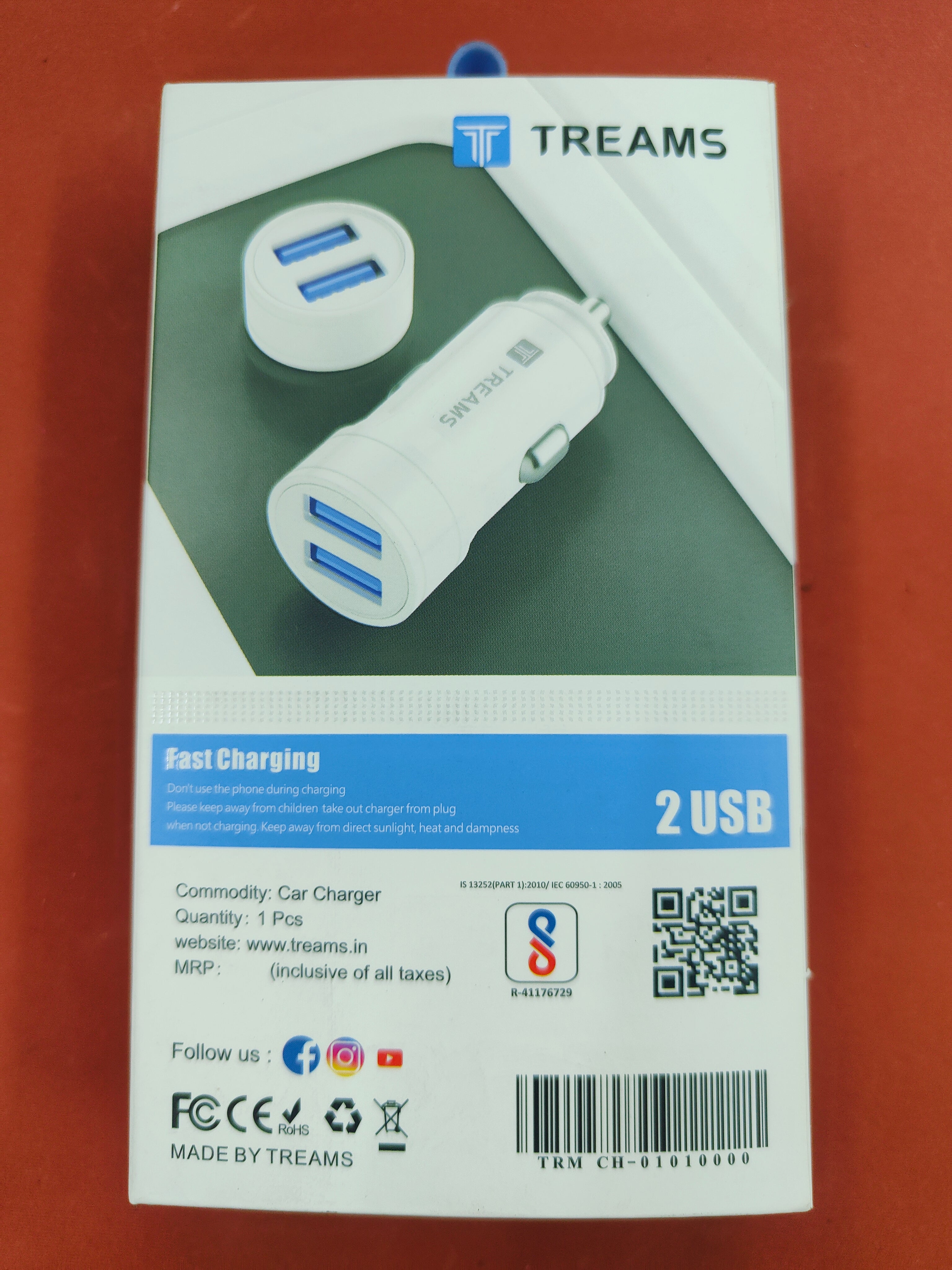 TREAMS TRM CH-01 Dual USB Car Charger