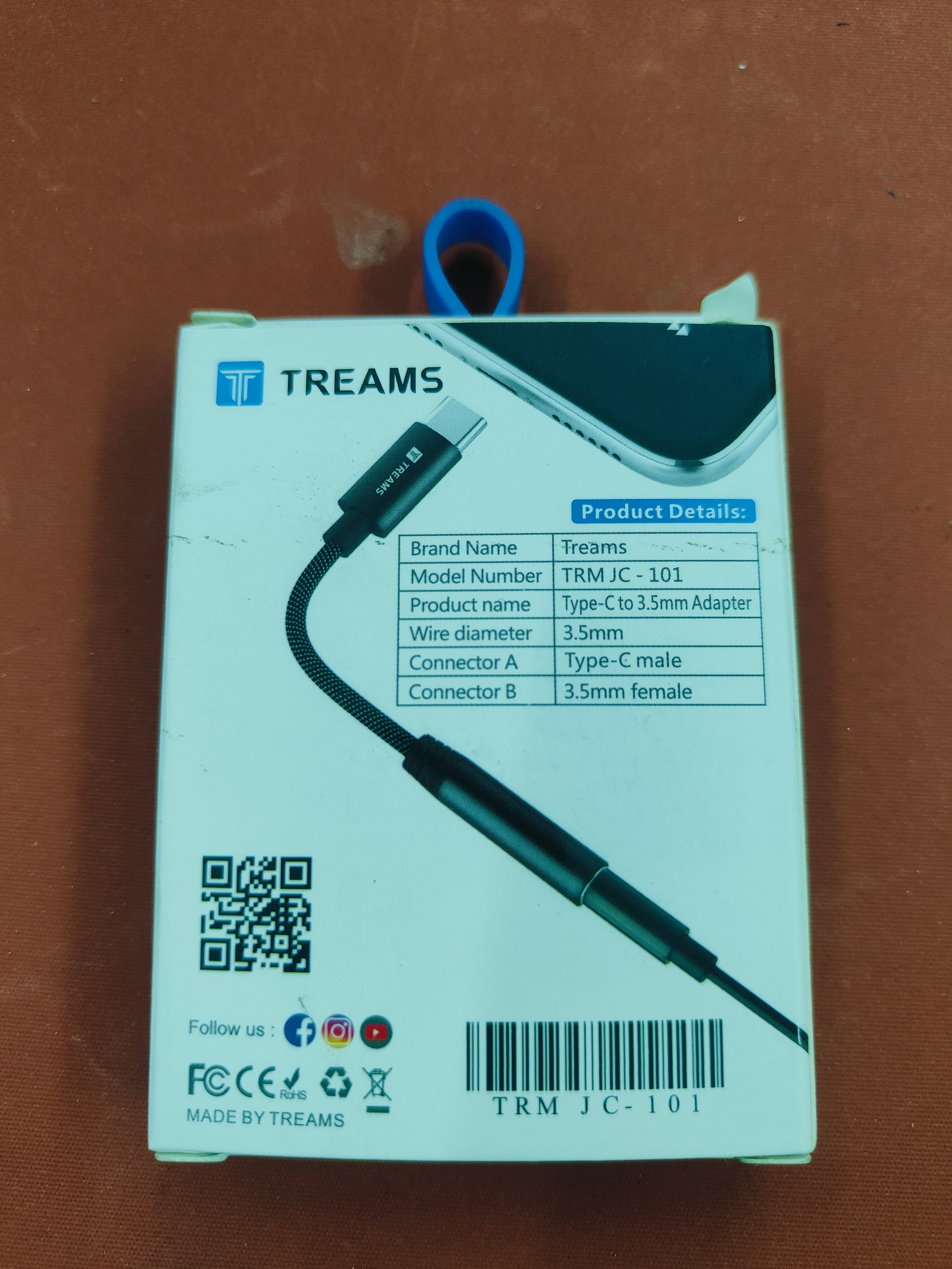 TREAMS TRM JC-101 Type-C to 3.5mm AUX & Headset Adapter